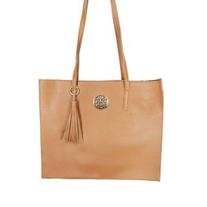 Boutique Brown Soft Fake Faux Leather Big Satchel‎ Shoulder Bag Purse Tote